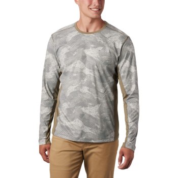 Pánské Mikiny Columbia Solar Chill 2.0 Long Sleeve Hnědožlutý RIAJYW349